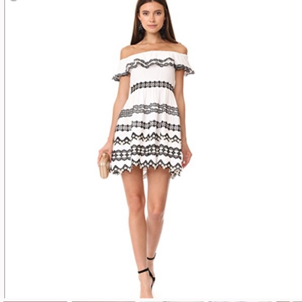 Rossi off shoulder dress Alice and Olivia